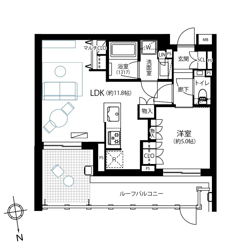 サンウッド浜田山 間取図・土地図