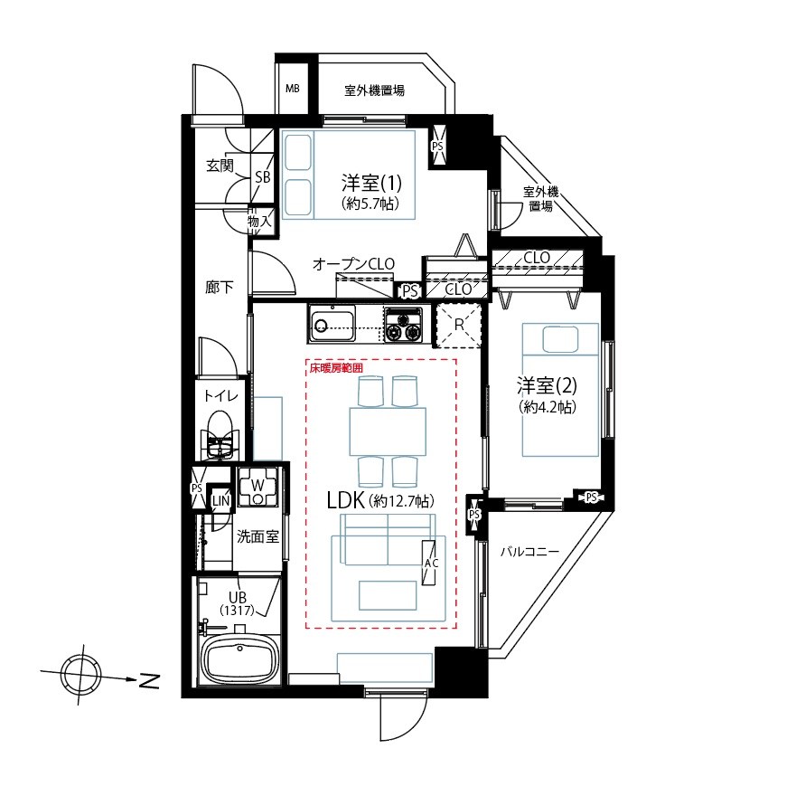 グローリオ高円寺 間取図・土地図