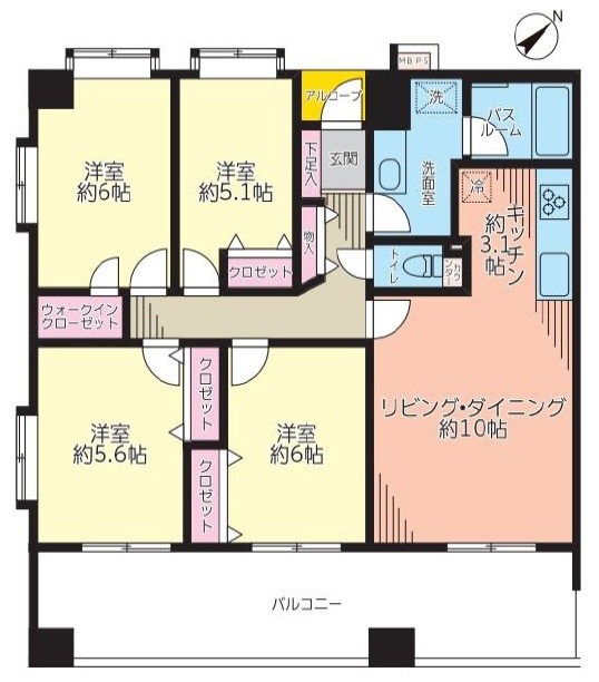 ライオンズマンション横濱本牧ベイステージ 間取図・土地図