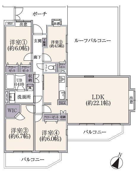 ファミール鷺沼 間取図・土地図