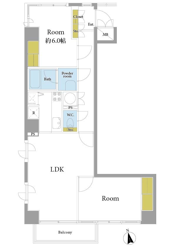 グランドメゾン麻布十番館  間取図・土地図