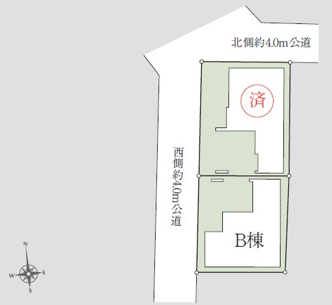 世田谷区世田谷１丁目　新築戸建　最終B号棟 区画図