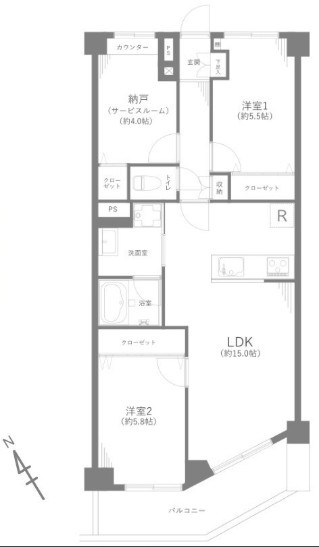 シャルム南砂町 間取図・土地図