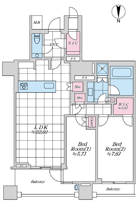 三田ガーデンヒルズ　パークマンション棟 間取図・土地図