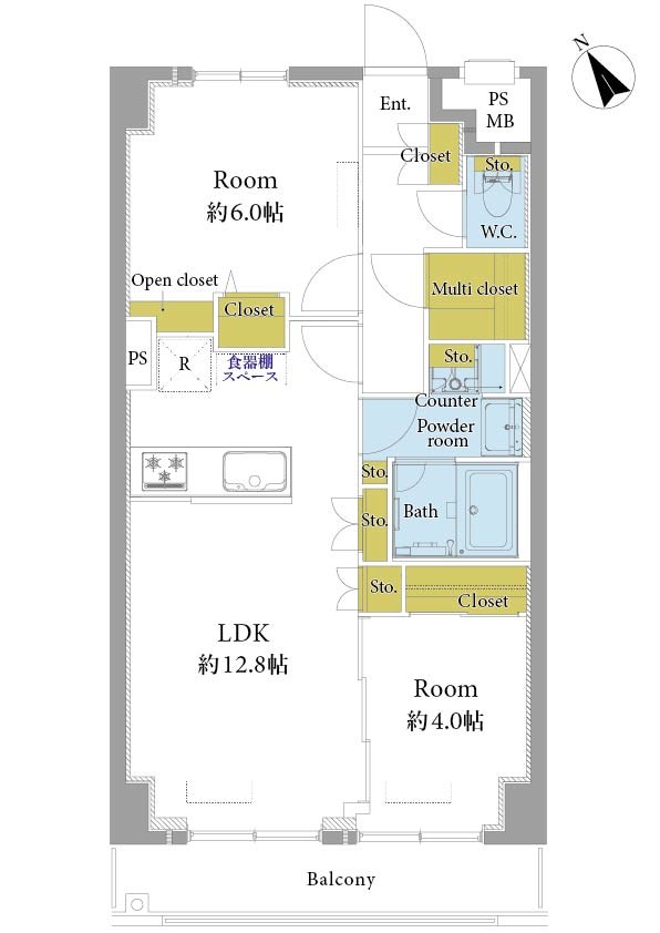 立川サニーハイツ 間取図・土地図