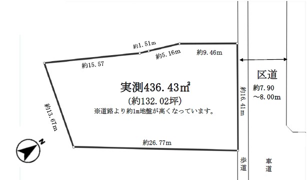 目黒区中根２丁目　売地　限定1区画 間取図・土地図
