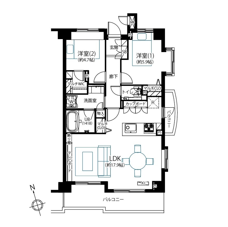 オーベル高田馬場 間取図・土地図