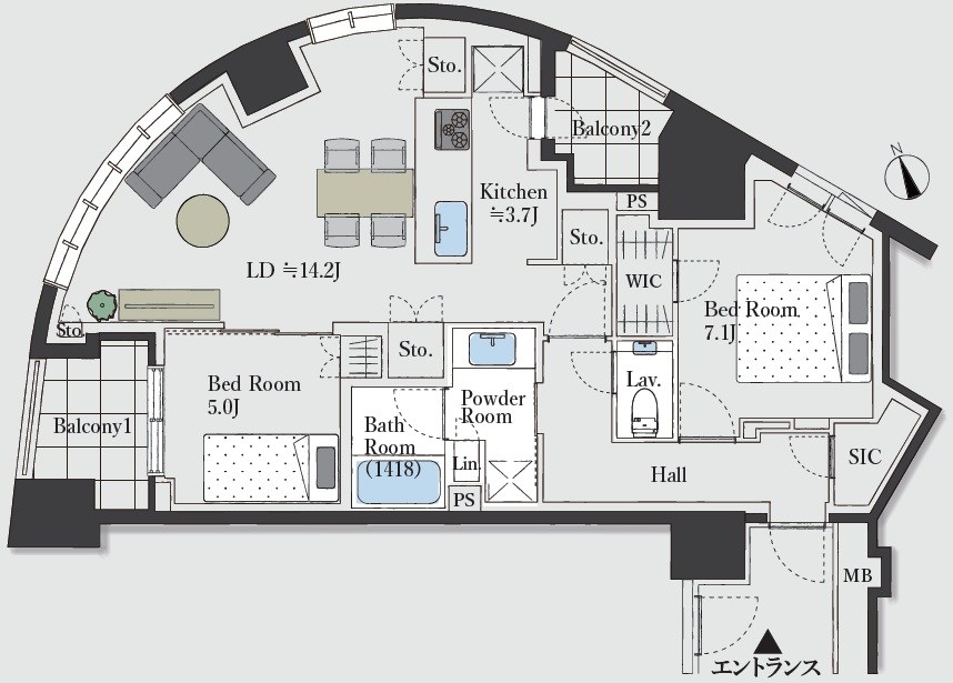 プラウド渋谷東 間取図・土地図