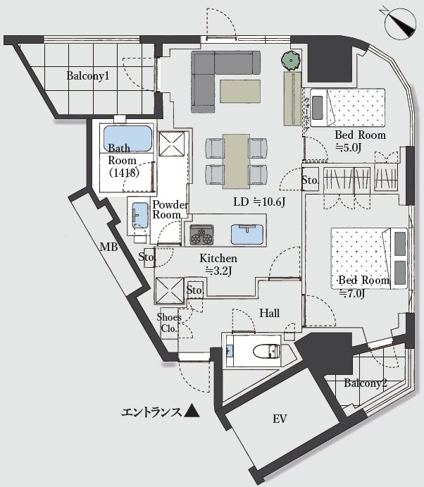 プラウド渋谷東 間取図・土地図