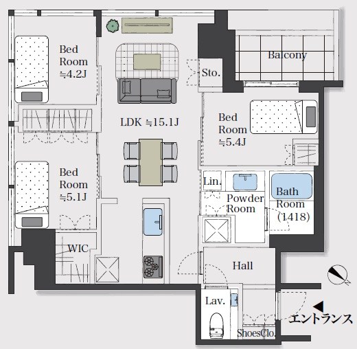 ラ・トゥール渋谷宇田川 間取図・土地図