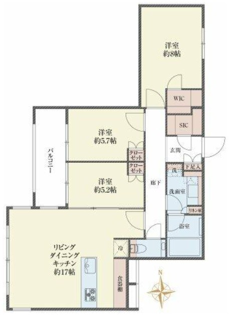 バースシティ・ザ・マーク鷺沼 間取図・土地図