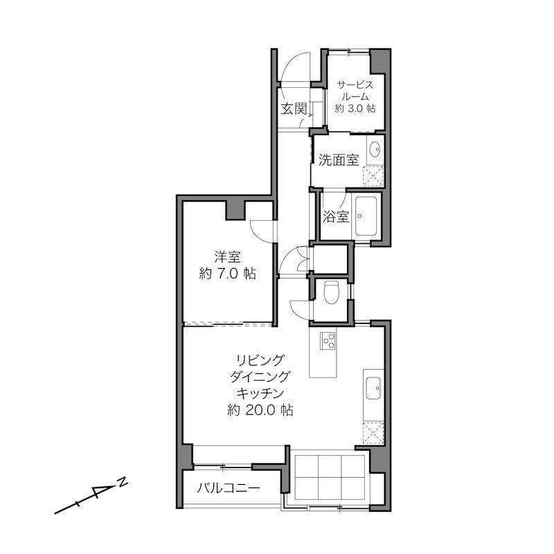 ライオンズマンション豪徳寺第２ 間取図・土地図