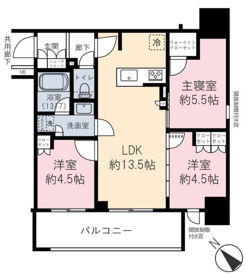ネベル横浜関内 間取図・土地図