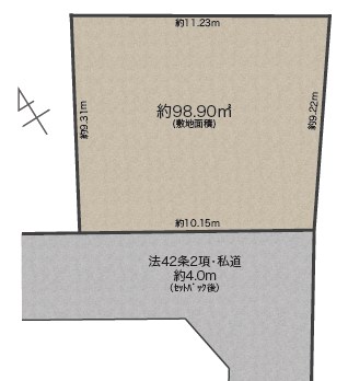 渋谷区代々木２丁目　売地　限定1区画 間取図・土地図