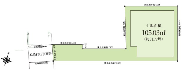 目黒区八雲４丁目　新築戸建　限定1棟 区画図