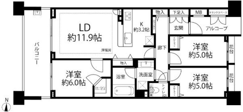 東京テラスＪ棟 間取図・土地図