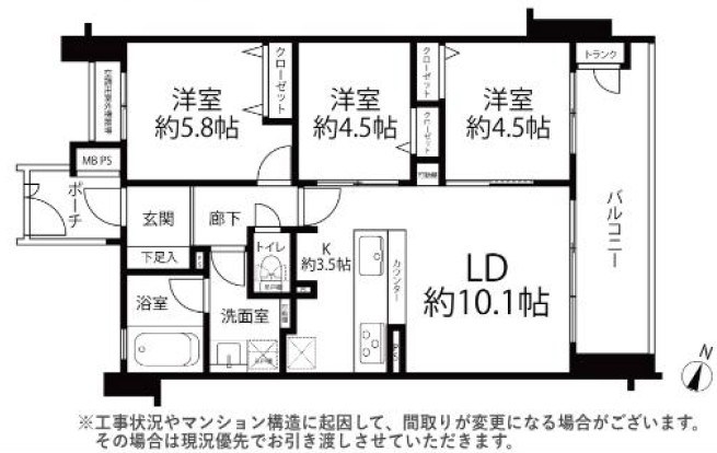 クリオ世田谷上祖師谷壱番館 間取図・土地図