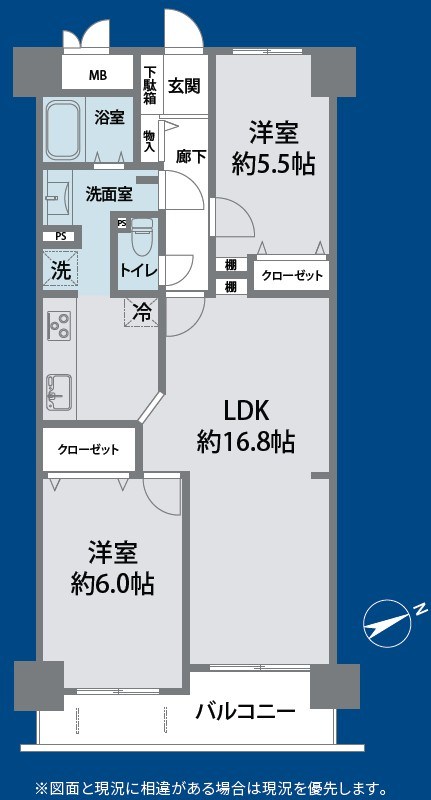 コスモウィル大島 間取図・土地図