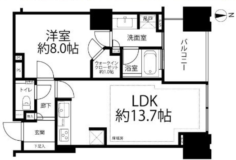 シティタワーズ豊洲ザ・ツイン　サウスタワー 間取図・土地図