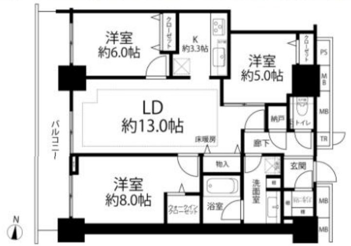 パークハウス清澄白河タワー 間取図・土地図