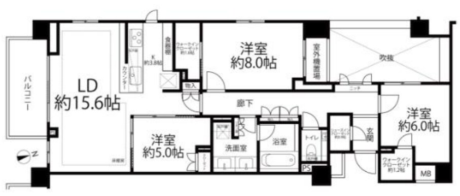 ザ・パークハウス市谷甲良町 間取図・土地図
