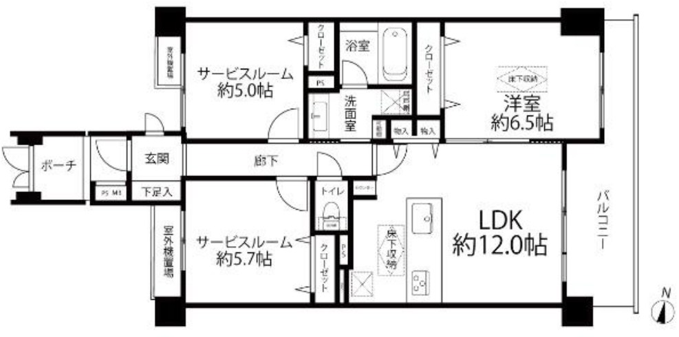 日神パレステージ信濃町 間取図・土地図