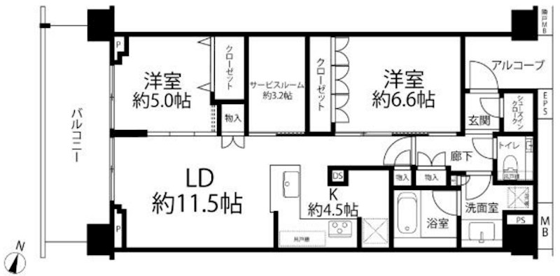 プラウド都立大学 間取図・土地図