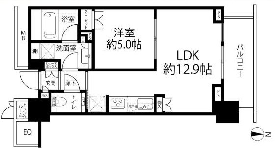 ザ・パークハウス晴海タワーズ　クロノレジデンス 間取図・土地図
