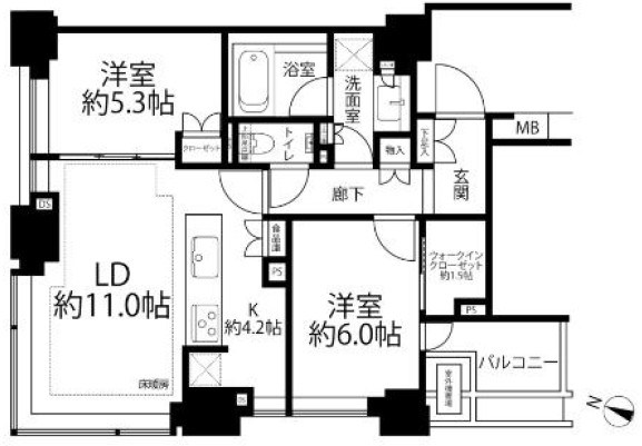シティタワー九段下 間取図・土地図