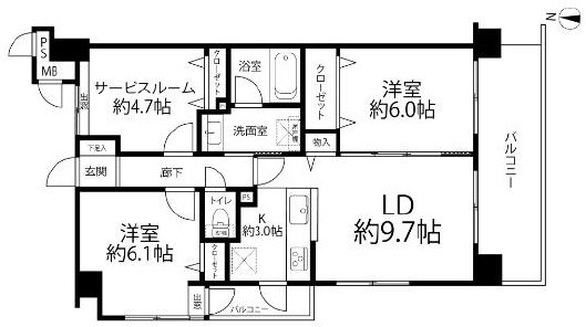 ライオンズマンション武蔵小杉東 間取図・土地図