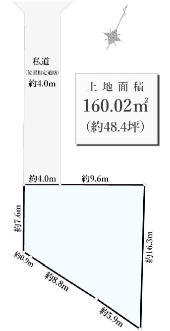 豊島区西池袋４丁目　売地　限定1区画 間取図・土地図