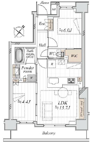 シャリエ三軒茶屋 間取図・土地図