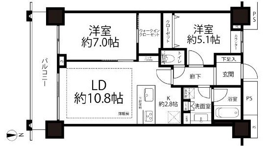 ベイクレストタワー 間取図・土地図