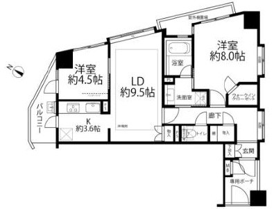 ヴェルビュ横浜反町 間取図・土地図