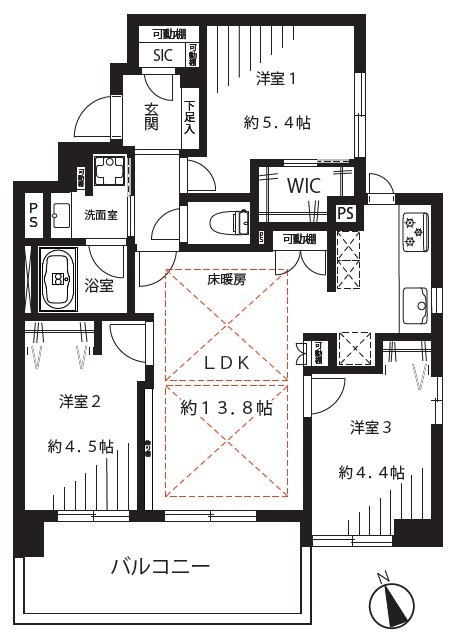 イトーピアマイズ池袋 間取図・土地図