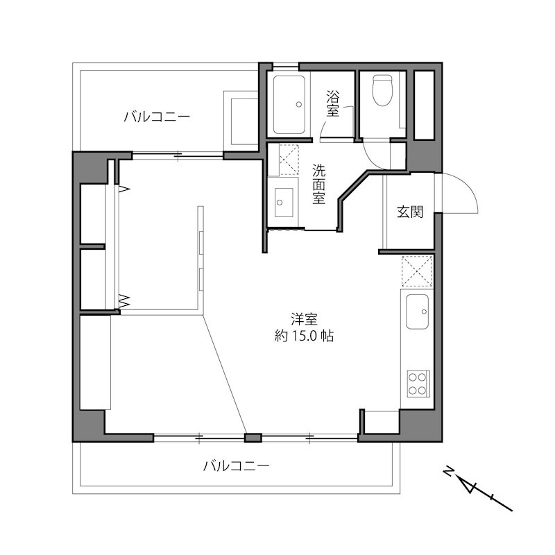 浜町パークハイツ 間取図・土地図