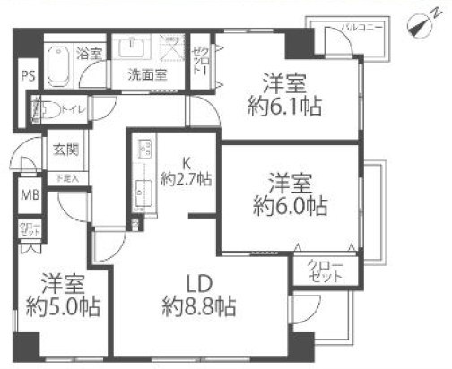 ジョイフル一番館鶴見中央 間取図・土地図
