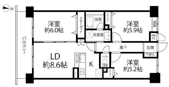 ライオンズガーデン錦糸町 間取図・土地図