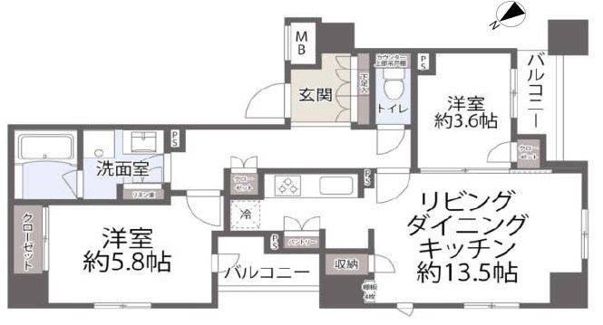 アルカーデンタワー入谷 間取図・土地図