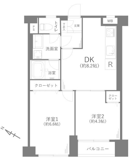 ドミニ目黒 間取図・土地図