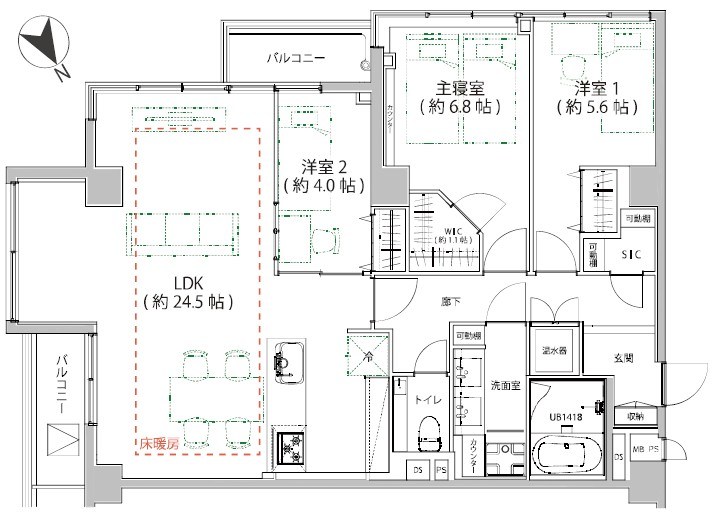 ハイツ赤坂 間取図・土地図