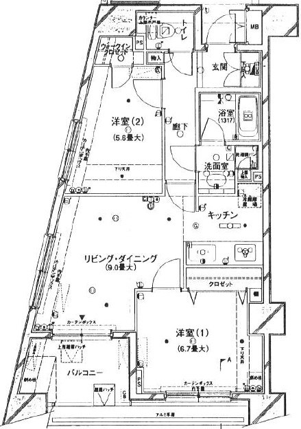 プラティーク三軒茶屋 間取図・土地図