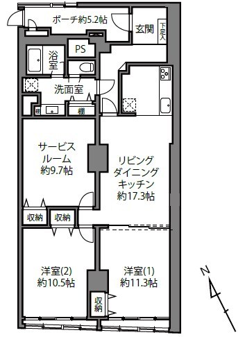 エントピア第一荻窪 間取図・土地図