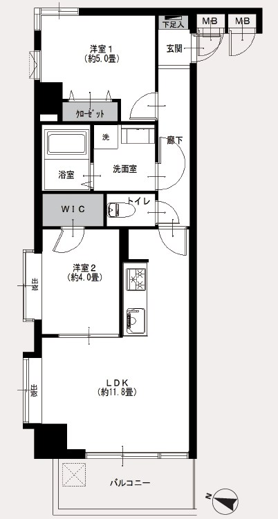 ライオンズマンション幡ヶ谷  間取図・土地図