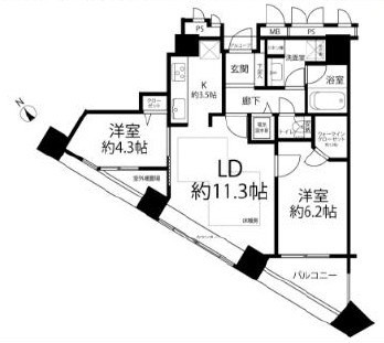新宿アインスタワー 間取図・土地図