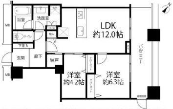 芝浦アイランドケープタワー 間取図・土地図