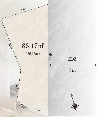 中野区江原町１丁目　売地　限定1区画 間取図・土地図