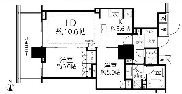 ベイサイドタワー晴海 間取図・土地図