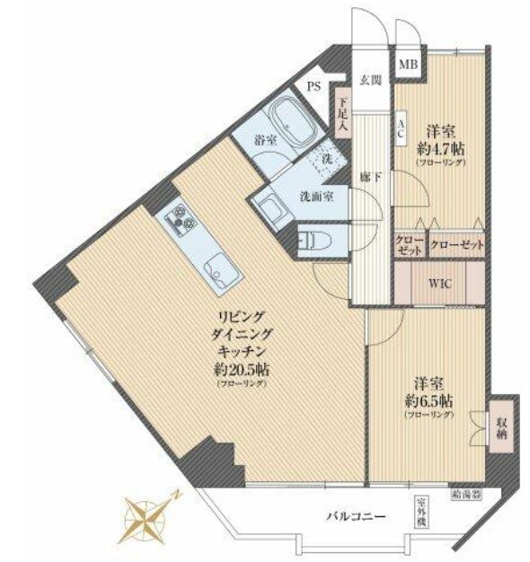 四谷ガーデニア 間取図・土地図