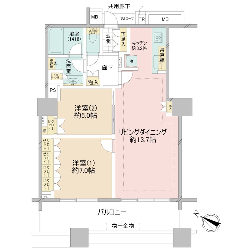 ブリリアマーレ有明タワーガーデン 間取図・土地図